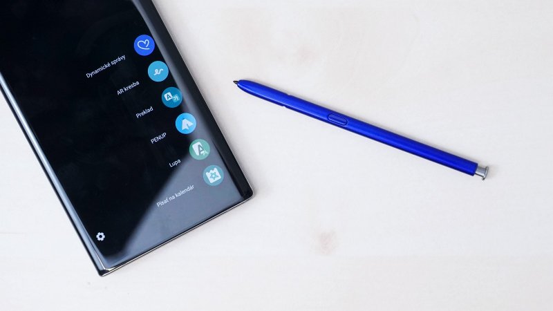 Samsung Galaxy Note 10 - po vytiahnutí pera