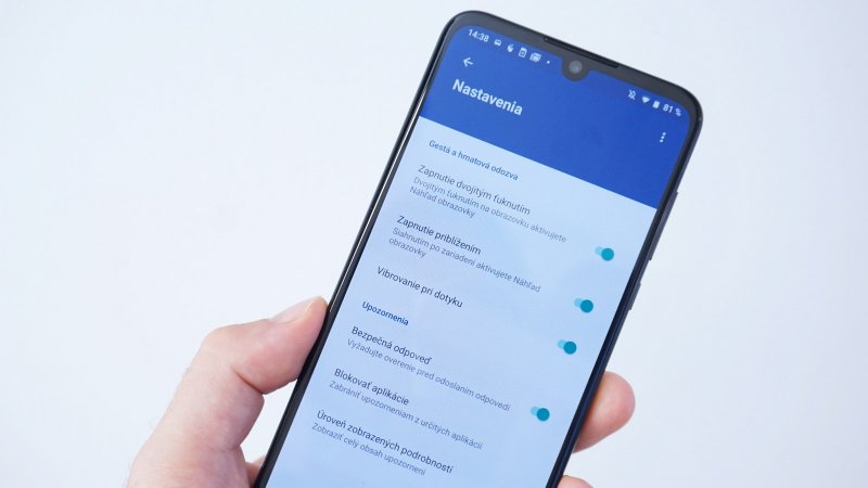 Motorola One Zoom - nastavenia Moto obrazovky
