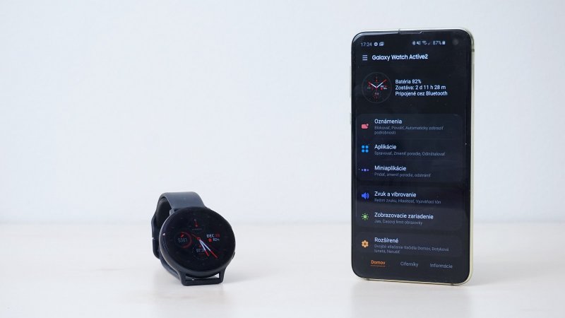 Samsung Galaxy Watch Active 2 - aplikácia Galaxy Wearable
