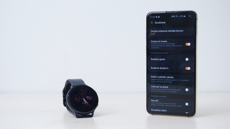 Samsung Galaxy Watch Active 2 - rozšírené nastavenia v aplikácii Galaxy Wearable