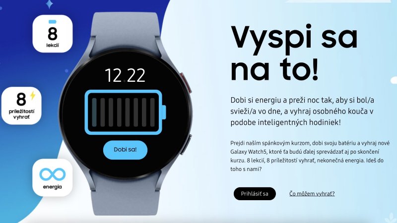 Staňte sa spánkovým expertom a vyhrajte Samsung Galaxy Watch5
