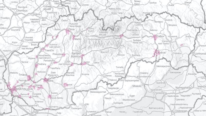 Telekom - mapa pokrytia 4G+ do 200 Mbps