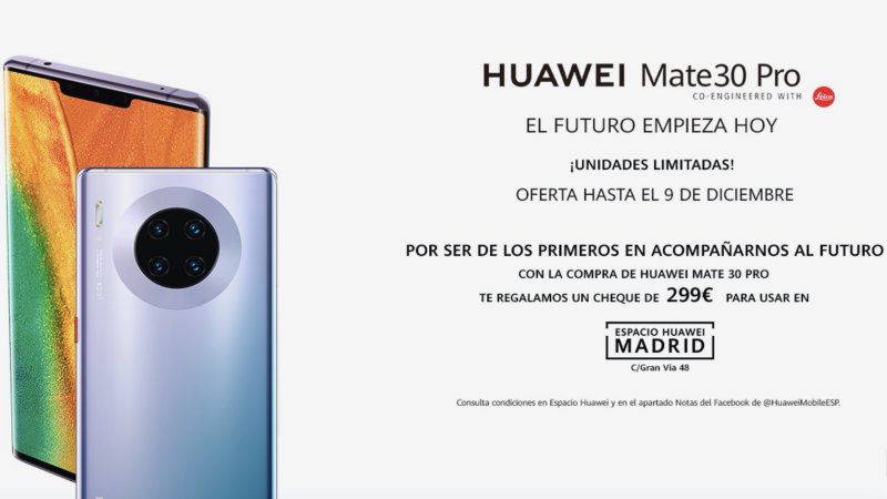 Huawei Mate 30 na španielskom webe výrobcu