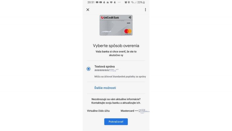 UniCredit Bank - platenie cez Google Pay