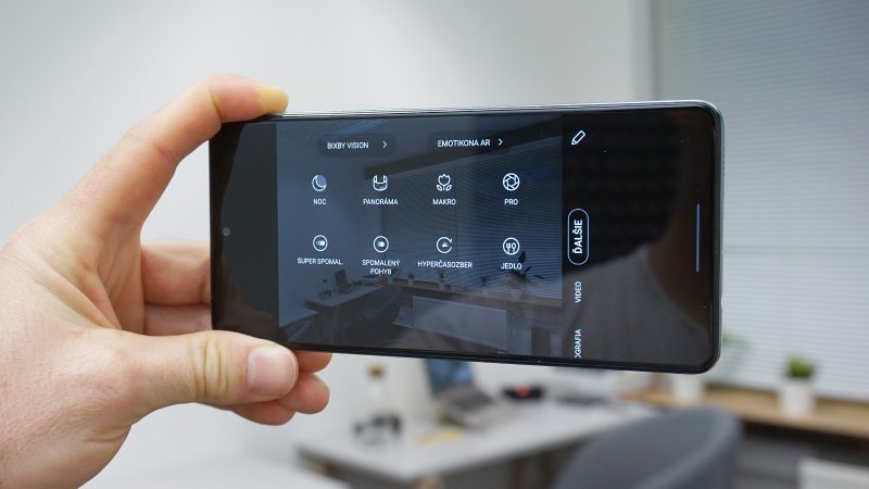 Samsung Galaxy A71 - prostredie fotoaparátu