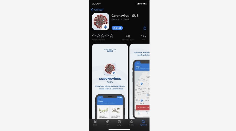 Aplikácia s témou koronavírus v App Store