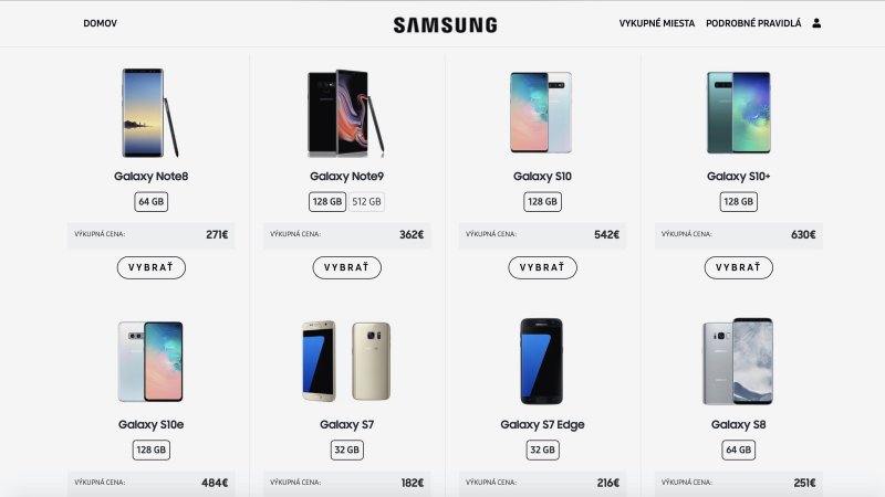Samsung akcia Vymeňte starý za nový