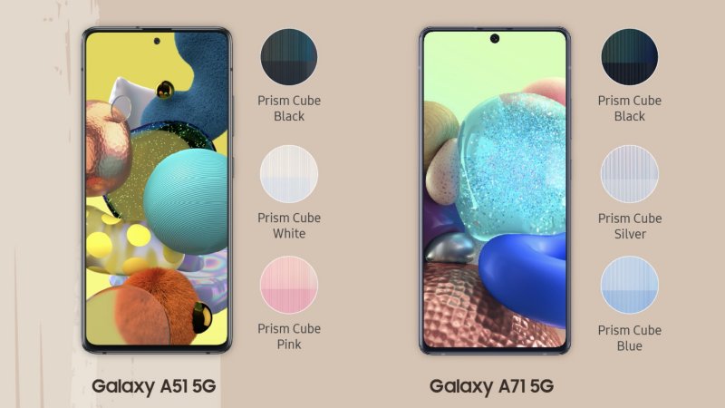 Samsung Galaxy A51 5G a A71 5G - farebné varianty