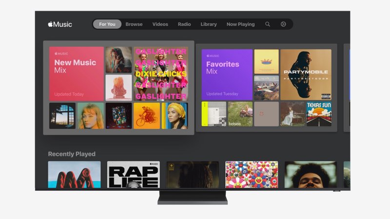 Apple Music na smart TV Samsung
