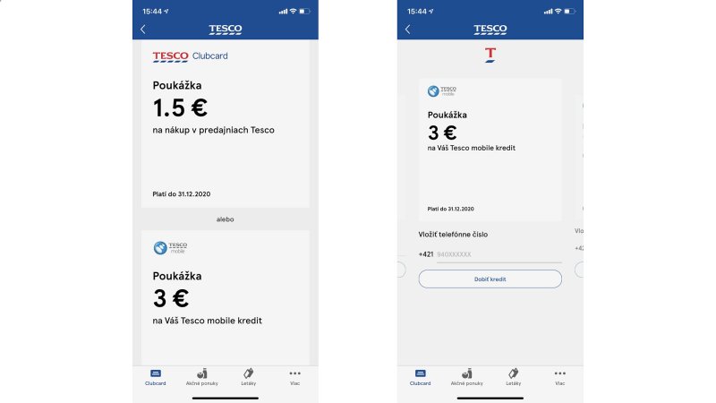 Tesco mobile - výmena bodov za kredit