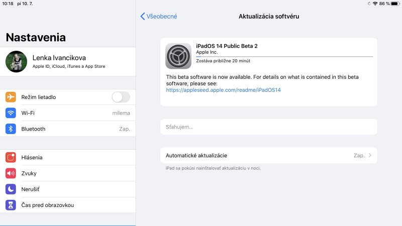 beta verzia iPadOS 14