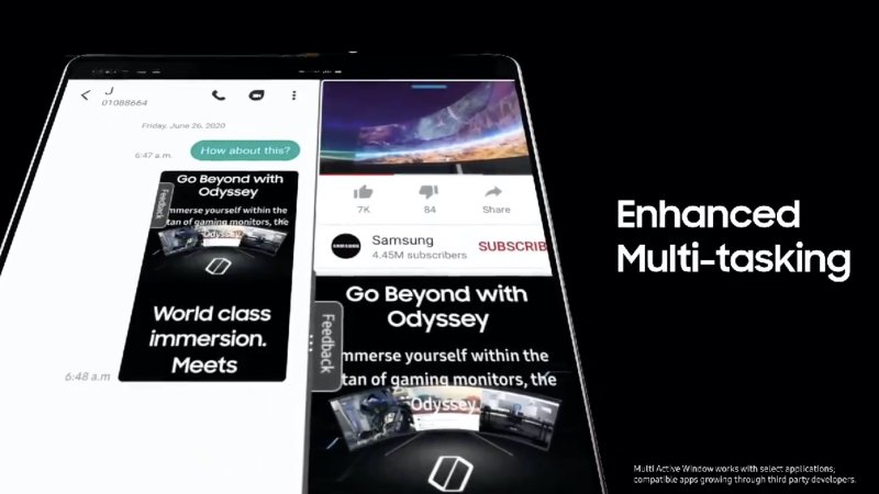 Samsung Galaxy Fold 2 multitasking