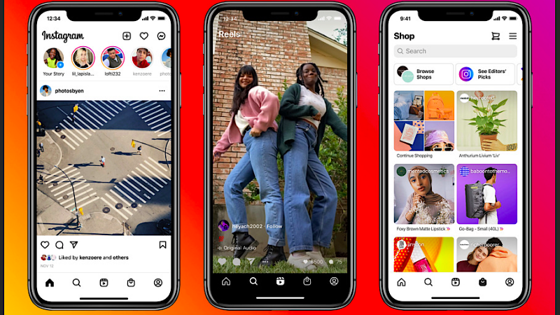 Instagram pridáva na domácu obrazovku karty pre nakupovanie a Reels