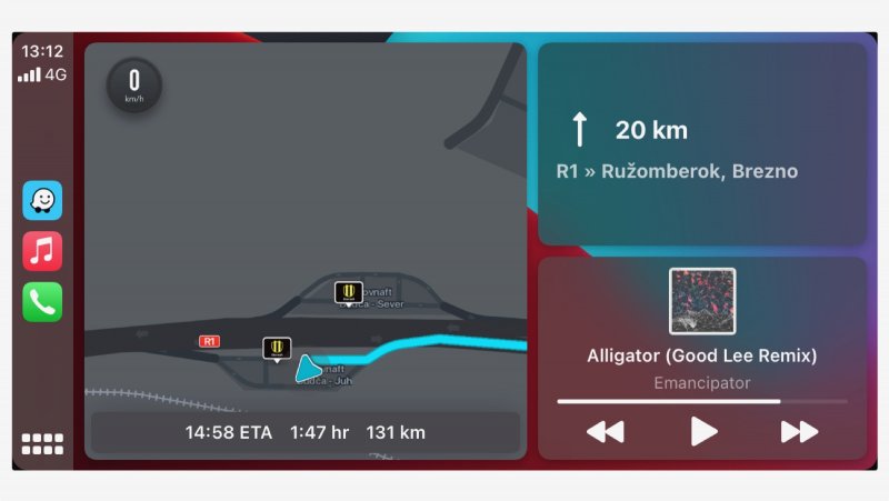 Waze pre iOS už podporuje CarPlay Dashboard