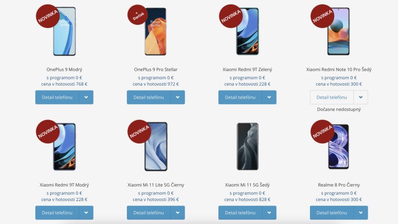 O2 zaradí do ponuky množstvo nových zariadení vrátane sérií Realme 8 a OnePlus 9