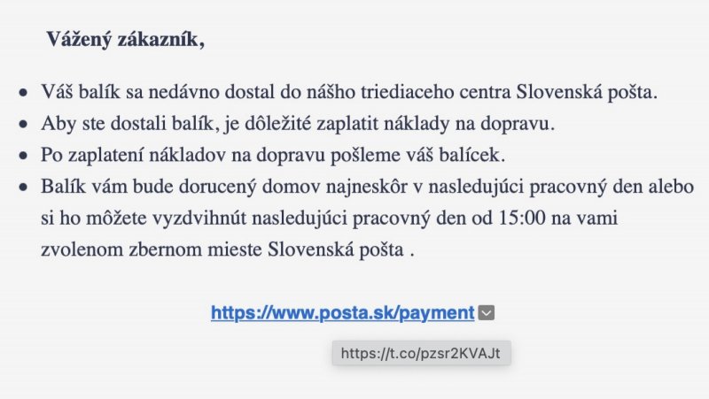 Aj Slovenská pošta býva zneužívaná podvodníkmi