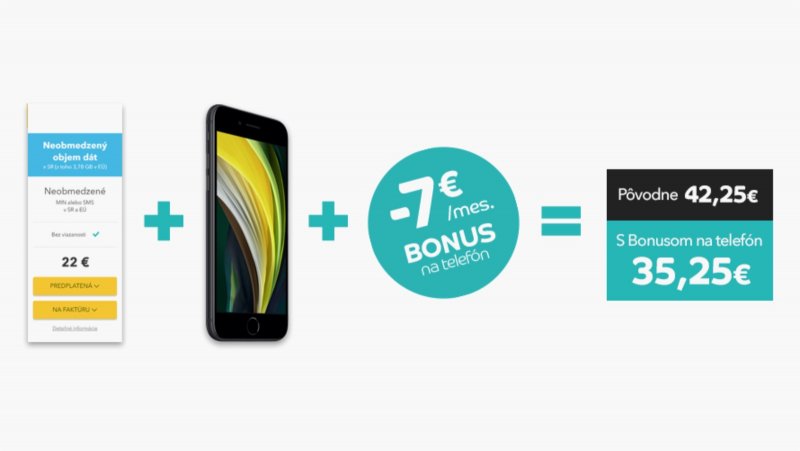 4ka - pri kúpe iPhone SE 2020 ušetríte 7 eur mesačne