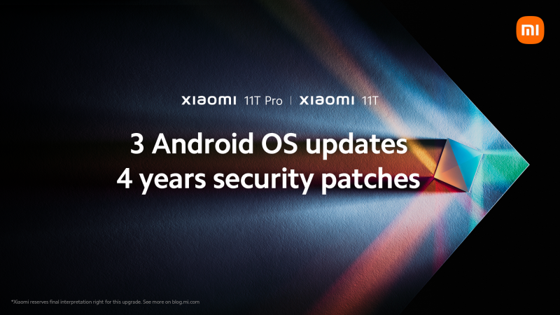 Séria Xiaomi 11T dostane 3 roky aktualizácie systému a 4 roky bezpečnostných záplat