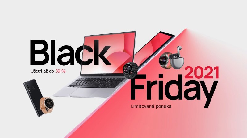 Black Friday v Huawei: notebooky, smartfóny a príslušenstvo so zľavou až 39 %