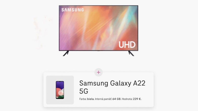 Samsung 50'' TV + Samsung Galaxy A22 5G - nová dvojička v Telekome