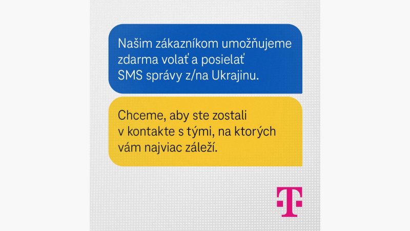 Telekom: volania a SMS správy na ukrajinské číslam budú zadarmo