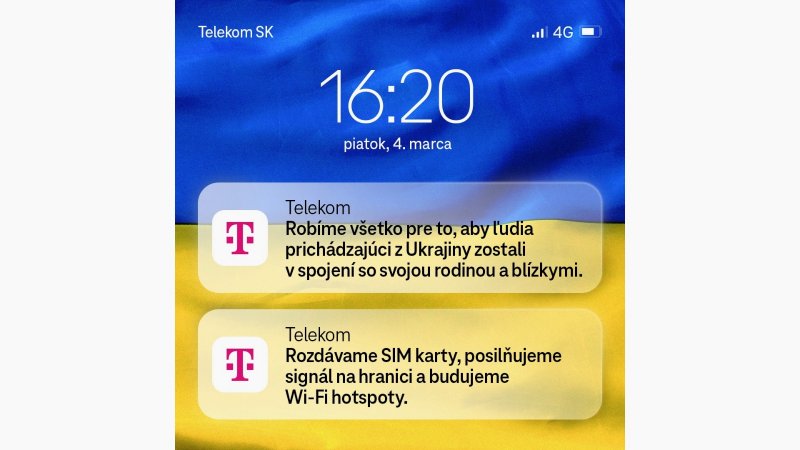 Telekom rozšíril pomoc pre utečencov z Ukrajiny