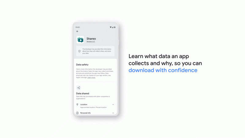 Google Play -Bezpečnosť údajov