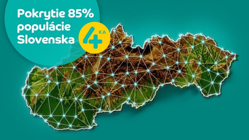 4ka pokrýva vlastnou 4G sieťou už 85 % populácie Slovenska