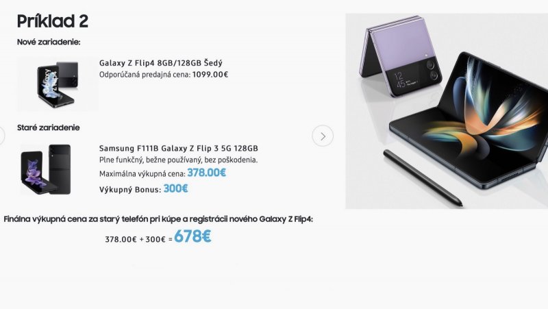 Bonus až 400 eur na Galaxy Z Fold4 a 300 eur na Flip4