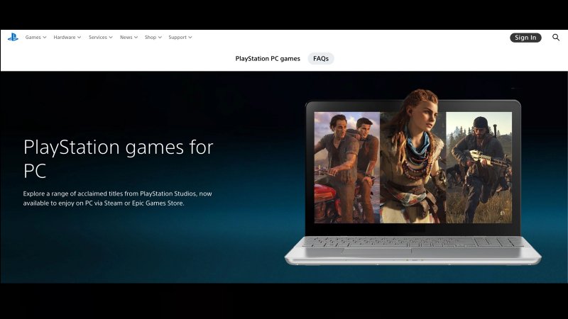 Sony spustilo web venovaný PlayStation hrám dostupným na PC