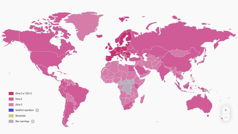 Telekom roaming mapa