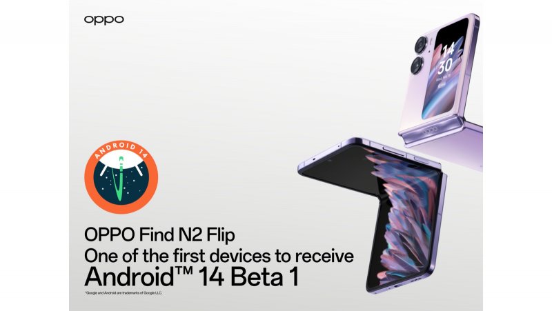 Oppo Find N2 Flip dostane Android 14 Beta 1 medzi prvými