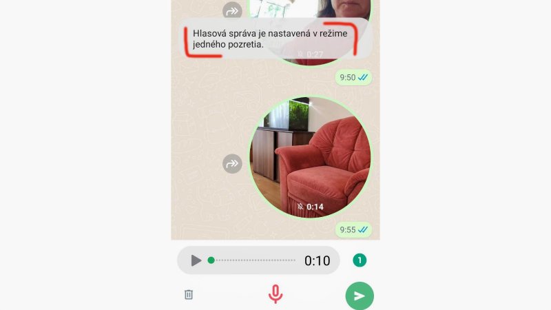 WhatsApp spustil jednorazové hlasové správy