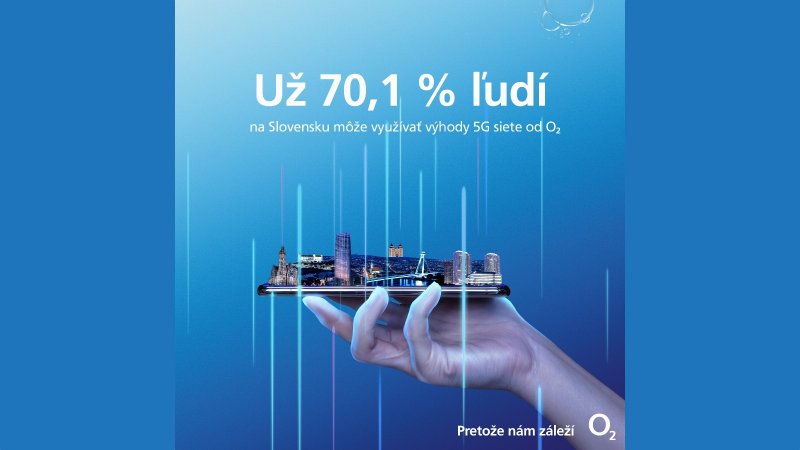 O2: pokrytie 5G sieťou presiahlo 70 % populácie Slovenska